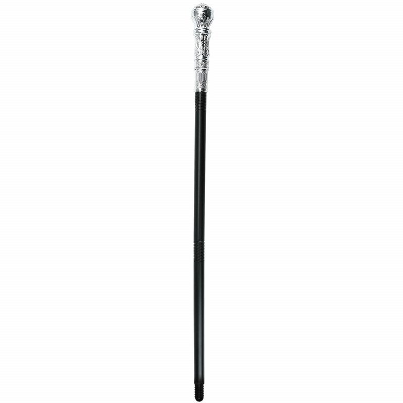 Skeleteen Costume Walking Cane - Silver - 32 in., 2 of 5