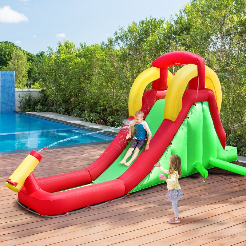 Costway Inflatable Water Slide Bounce House Bouncer Kids Jumper Climbing w/ 480W Blower, 3 of 11