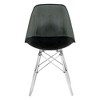LeisureMod Dover Modern Dining Chair with Acrylic Base, Set of 2 - 4 of 4