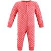 Hudson Baby Infant Girl Cotton Sleep and Play, Floral - 4 of 4