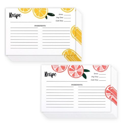Outshine Co Premium Recipe Card Dividers 4x6 With Tabs (set Of