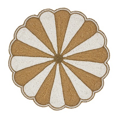 Saro Lifestyle Elegant Beaded Pinwheel Placemat (Set of 4)