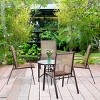 Costway 4PCS Patio Chairs Garden Deck Yard with Armrest Brown/Beige/Gray - 2 of 4