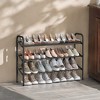 Expandable Shoe Rack, 3 Tier Shoe Rack Shelf, Adjustable Shoe Organizer Storage for 20 Pairs of Shoes, Metal Free Standing Shoe Racks - 3 of 4