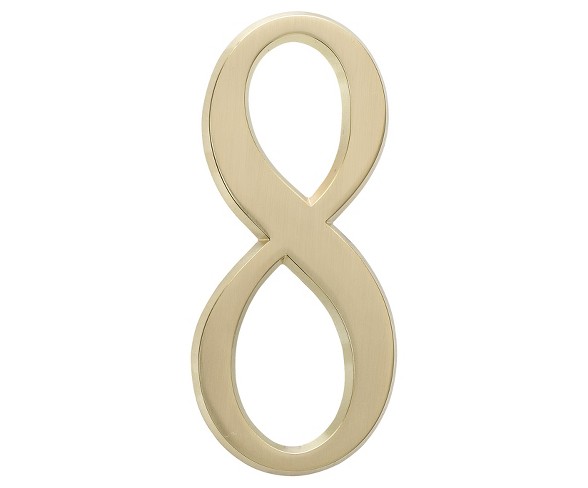 4.75" House Number 8 - Satin Brass - Whitehall Products
