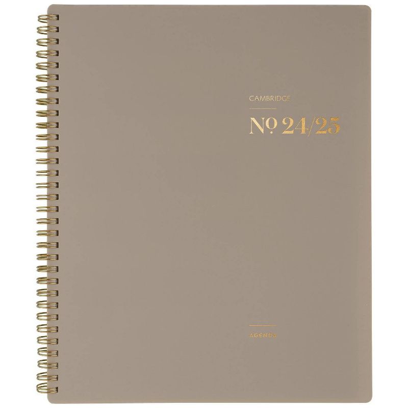 Cambridge Workstyle 2024-25 Weekly/Monthly Planner 11.125&#34;x9.375&#34; Taupe, 1 of 13