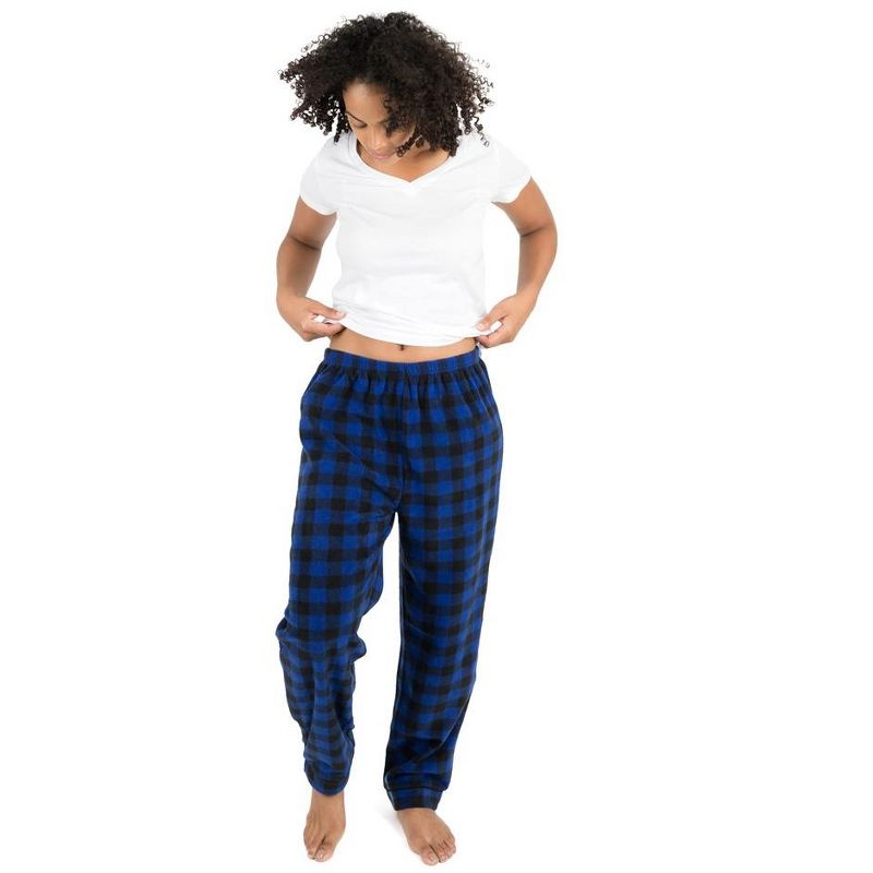 Leveret Womens Fleece Christmas Pajamas Pants, 2 of 3