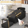 KWPZQEB Shampoo Bowl and Chair Set for Salon, Shampoo Barber Backwash Chair, ABS Shampoo Bowl Sink Chair with Footrest for Spa Beauty Salon, Black - 4 of 4