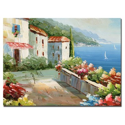 Trademark Fine Art -Rio 'Mediterranean View' Canvas Art
