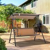 NicBex 3-Seat Outdoor Porch Swing with Adjustable Tilt Canopy and Stand for Patio Bedroom Porch Garden - 2 of 4