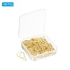 Unique Bargains Drop-Shaped Metal Prevent Tearing Pages Home Office Paper Clip 50 Pcs - 3 of 4