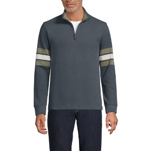 Lands' End Men's Bedford Rib Casual Quarter Zip Sweater - 1 of 3