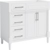 NicBex 36" Bathroom Vanity with/without Sink,Solid Wood&MDF Freestanding Storage Cabinet with 3 Drawers&2 Doors,300lbs Max - 2 of 4