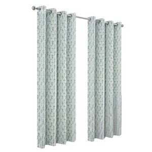 RT Designer Collection Justice Printed 2 Pack Blackout Luxurious Decorative Grommet Curtain Panel 36" x 84" Sage - 1 of 4