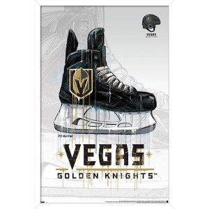 Trends International NHL Vegas Golden Knights - Drip Skate 20 Framed Wall Poster Prints - 1 of 4