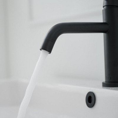 Matte Black Stainless Steel Single Handle Bathroom Faucet