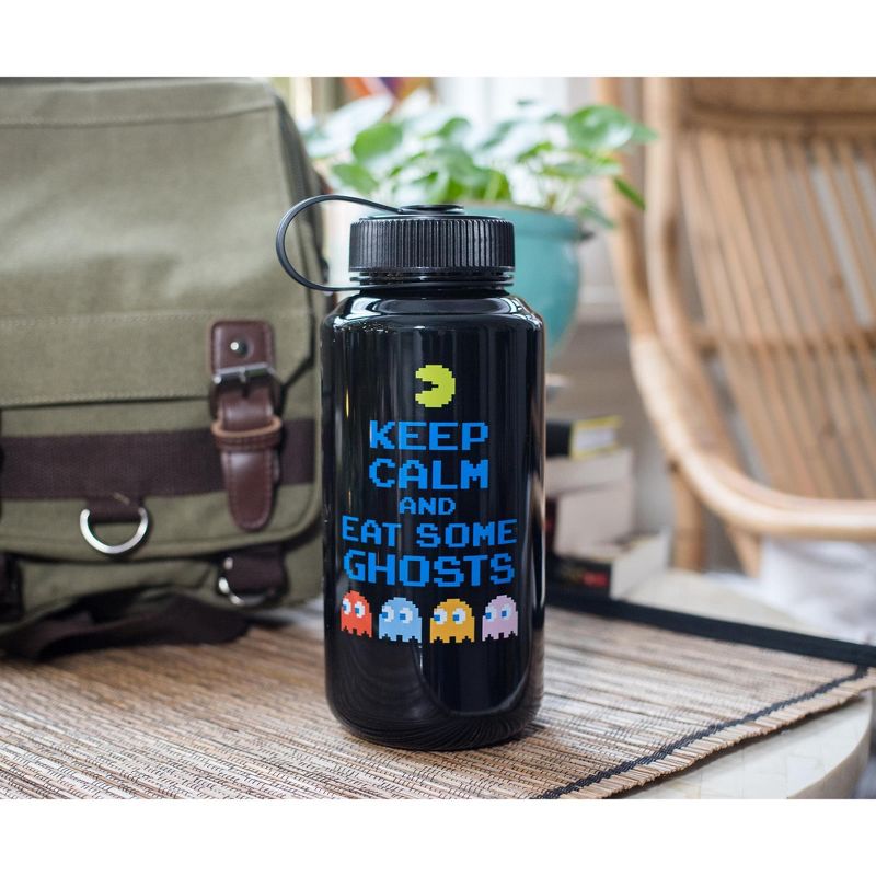 Just Funky Pac-Man "Keep Calm and Eat Some Ghosts" Plastic Water Bottle | Holds 32 Ounces, 3 of 7