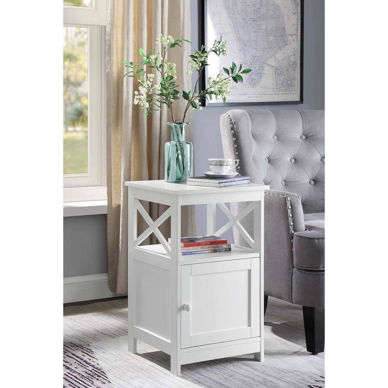 Oxford End Table with Storage Cabinet and Shelf - Breighton Home, 3 of 6