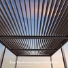 Purple Leaf Louvered Pergola with Retractable Roof, Adjustable Aluminum Hardtop Gazebo for Patio - 3 of 4