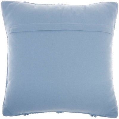 Ocean Blue Woven Diamonds 18" Square Throw Pillow