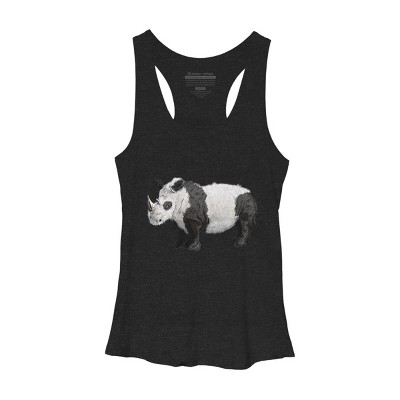 Women's Design By Humans The Wild Pandanoceros By CrazedGraphics Racerback Tank Top
