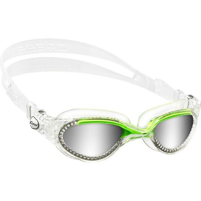 green swimming goggles