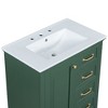 NicBex 30'' Bathroom Storage Cabinet with Sink, Bathroom Vanity, 3 Spacious Drawers and 1 Two-tier Cabinet for Bathroom, Green - 3 of 4
