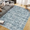 Short Pile Washable Area Rug - Boho Vintage Living Room & Bedroom Rug, Non-Slip, Machine Washable - 3 of 4