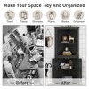 Corner Cabinet, Freestanding Corner Shelf w/2 Doors & 2 Shelves, Bathroom Corner Storage Cabinet for Bathroom, Living Room, Bedroom or Kitchen - 3 of 4