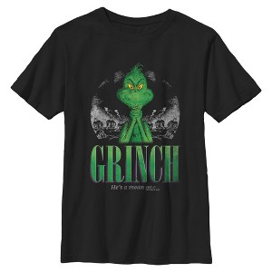 Boy's Dr. Seuss Christmas Grinch You're a Mean One Portrait T-Shirt - 1 of 4