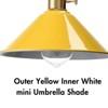 Claxy Modern Nordic Mini Pendant Light Yellow Shade with Switch - 3 of 4