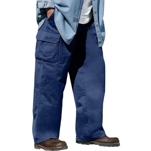 Navy blue cargo pants big hot sale and tall