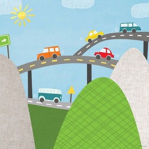 Oopsy Daisy's Cars on the Move Canvas Wall Art - Size 10x10 - 1 of 1
