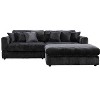 NicBex Couches for Living Room Comfy 3-seat Corner Sofa Corduroy Upholstered Sleeper Sofa Couch with Deep Seat& 6 Pillows - 3 of 4