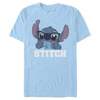 Men's Lilo & Stitch Silly Black Glasses T-shirt - Royal Blue - Medium ...