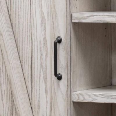 Avondale Farmhouse 48" White Adjustable Door Bookcase
