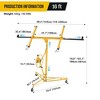 16 Ft Drywall Lift, 150LBS Capacity Rolling Drywall Rolling Lifter, Heavy Duty Sheetrock Hoist with Telescopic Arm for Home & Commercial Use - 2 of 4