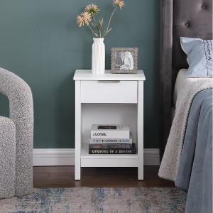 Racxily Nightstand with Drawer,End Table With Drawer and Open Shelf, Sturdy Side Frames, Night Stand for Bedroom, Side Table for LivingRoom - 1 of 4