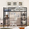 ALEXOUN Loft Bed with Desk and Storage Shelf,with 3-Tier Shelves, Whiteboard and Full Length Guardrails,for Kids, Teens - 2 of 4