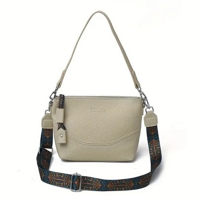 Boersma Women's Elegant Ethnic Embroidery Shoulder Bag – Large Capacity Crossbody with Zipper, Ergonomic Design, Perfect for Work, Travel & Daily Use