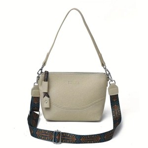 Boersma Women's Elegant Ethnic Embroidery Shoulder Bag – Large Capacity Crossbody with Zipper, Ergonomic Design, Perfect for Work, Travel & Daily Use - 1 of 4