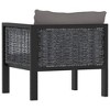 vidaXL Sectional Corner Sofa with Left Armrest - Poly Rattan Anthracite - Garden Furniture for Indoor and Outdoor Use - 4 of 4