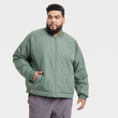 Oversize Men's College Jacket Green
