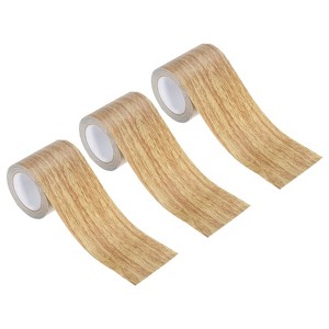 Unique Bargains Floor Door Table Desk Self-Adhesive Textured Masking Wood Grain Repair Tapes 2.2" x 15' 3 Pcs - 1 of 4