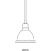 Progress Lighting, Madison, 1-Light Mini-Pendant, Brushed Nickel, Etched Glass Shade - 3 of 4