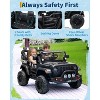 24V Ride on Car for Kids, 2-Seater Electric Truck with Parent Remote Control, 4 Max MPH, LED Lights & Music, Black - 2 of 4