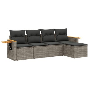 vidaXL Garden Sofa Set Gray - 1 of 4