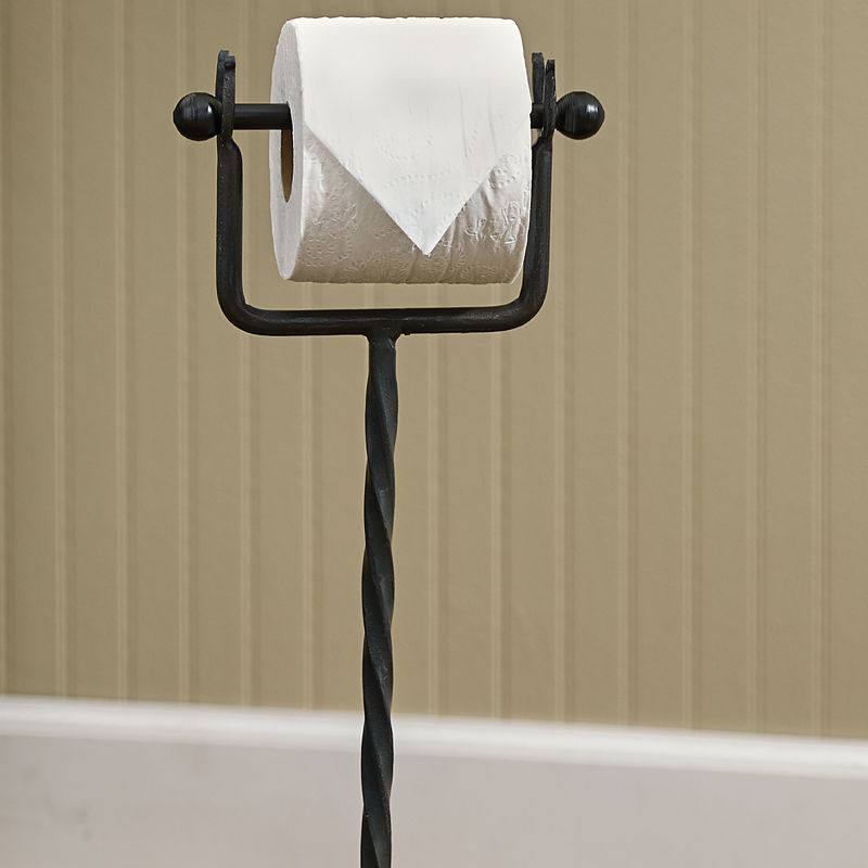 Park Designs Black Standing Toilet Tissue Holder 23"H, 5 of 6