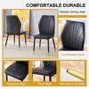 NicBex 5 Piece Dining Table Set for 4 with Black Marble Pattern Tabletop and 4 PU Chairs,White - 4 of 4