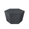 UPHA 35-Inch Hexagon Outdoor Coffee Table – Magnesium Oxide Coffee Table for Patio, Backyard & Garden - 2 of 4